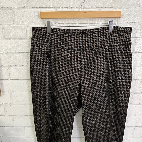 Rachel Zoe Black Metallic Houndstooth Ankle Pants - Picture 2 of 10